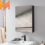 □ 🇸🇬Free shipping🇸🇬 Space aluminum alloy single door toilet mirror cabinet small apartment bathroom locker bathroom wall cabinet bathroom si