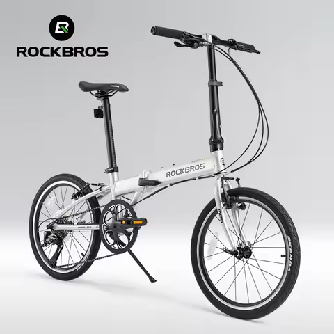 ROCKBROS MBS 20 inch Folding Bike with Shimano RD 8 speed Rear Derailleur Aluminium Alloy V Brake Bi