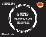 Decals, Sticker, Motorcycle Decals for Mags / Rim for Yamaha Sniper 135 &amp; 150,006,White