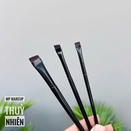 Single fur brush - eliner brush / black handle eyebrow brush