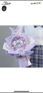 現貨 ❣️❣️❣️乾花滿天星花束+ Kuromi +袋 +LED燈 情人節禮物 告白 花束 番梘花 520花束 滿天星 勿忘我 母親節花束 母親節禮物 情人節禮物 520花束 告白 賞月 聖誕節 聖誕