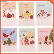 dailyyuan Xmas Gift Card Decor Christmas -up Prime Blessing Cards for Kids Blanks Simple Decorative