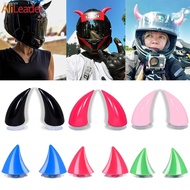 ✱♙✵ Helmet Devil Horns Motorcycle Electric Bike Car Helmet Stickers Long Short Parts Accessories Styling Decoration