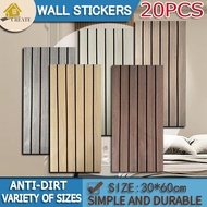 20PCS 3D wood grain wallpaper PVC self-adhesive wallpaper waterproof grid panel design