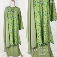 DMIMI EXCLUSIVE  Baju Kurung Pahang Labuh Sulam Dolly | Sulam Premium Berjahit | Anti Kedut | Small 