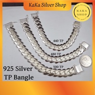 Original 925 Silver TP Bracelet Bangle For Men (440/480/500TP) | Gelang Tangan TP Bangle Lelaki Perak 925 | Ready Stock