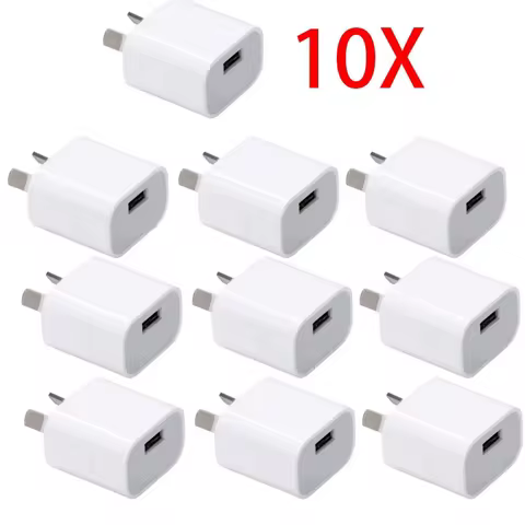 10pcs 2A USB Power Adapter, USB Charger Plug, USB Wall Plug 5V Charger, Aus USB Plug 5V/2.1A Adapter