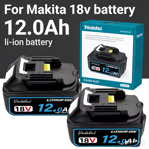 18V 12000mAh Lithium-ion Battery for 18V Makita Tools, DTW700 DDF487 DHP489 DGA404 DJV182 DHR140 Rec