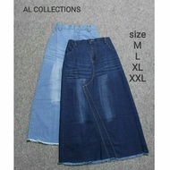 JEANS SKIRT /Wanita LATEST JEANS SKIRT / SPAN JEANS SKIRT JUMBO JEANS SKIRT JEANS SKIRT /POLOS LONG 