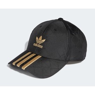 Adidas 3D Trefoil Stripes Gold Logo Jacquard Black Cap H09043 Topi Original 100%