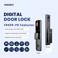 [1Y Warranty]FREE Installation | FR009PRO SINGGATE Digital Lock Gate | Face Recognition Smart Digital Door Lock for HDB/BTO