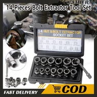 14Pcs Nut & Bolt Extractor Socket Set Nut Remover Set Stripped Lug Nut Remover Tool Set