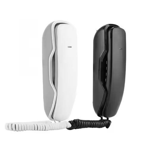 Fixed Landline Smart Telephone Portable Mini Phone Wall Telephone Hanging Telephone 2 in 1 Push Butt