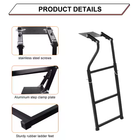 Tailgate Ladder Step Foldable Truck Ladder Pickup Step Grip Plates Ladder Feet For Ford Ranger T6 T7