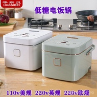 110V Taiwan United States Japan Intelligent Low Sugar 2-3 People Use Rice Soup to Separate 3l Stainless Steel Double-Liner Rice Cooker