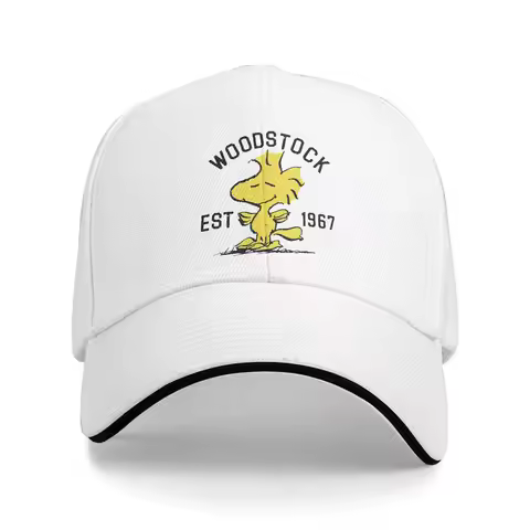 Snoopy Woodstock Sandwich Hat Men Women ,Vintage Cartoon Cap Trucker Cap Adjustable Snapback Caps Ba