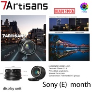 7Artisans 25mm F1.8 Manual Focus Prime Fixed Lens for Sony (E) display unit