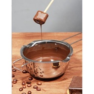 304不銹鋼奶鍋黃油巧克力隔水加熱鍋家用烘焙工具長柄隔熱融化碗