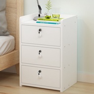Simple Modern bedside table simple economical storage locker with lock Nordic bedroom small bedside 