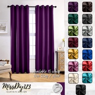 missdiy123 - Iris Hook/Eyelet Mix Langsir Blackout Curtain (330cm-340cm)