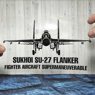 Stiker Pesawat Sukhoi Su-27 Flanker Citting Stiker Pesawat Sukhoi Fightet Super