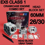 S1R EX5 CLASS ENGINE COMBO HEAD BLOCK SET ALIH TIANG S1R SPEC 60 SPEC 62 COMBO S1R EX5 UBAH TIANG