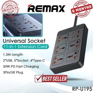 Remax RP-U195 11-in-1 Extension Power Socket Power Strip Wall Extension Plug Extension Socket 1.5M U