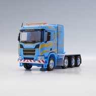 MASDI 1: 64 Scania R650 Model Car V8 6X4 Heavy Truck Front Container Trailer University Long R Serie