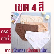 Fine Woven Fabric Underwear shimmer Bikini Style Panty Zone (TIWATIP Shim03) Set Of 4