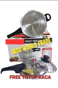INDO WORLD TRADE - PLUS TUTUP KACA / HC Panci Presto 3 In 1 Dilengkapi Dengan Tutup Kaca Bisa Untuk 