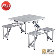 GDeal Aluminium Camping Folding Table With Chair