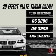 Number Plate Car 2D Plate Tanam Dalam No Plate Kereta 2D Nombor Plate Kereta Printed