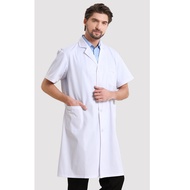 Adult Lab Gown Surgeon Uniform Coat Women Men Long Sleeve White Laboratory Clothing Operating Room M