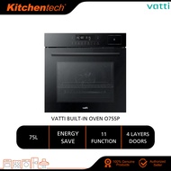 VATTI Built-In Oven O755P 11 Cooking Functions Touch Control 4-layer Glazed Door Child Lock Energy C