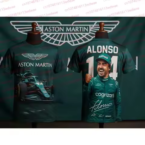Aston Martin 2026 T-Shirt Fernando Alonso No. 14 T Shirt Spanish Racers Team Racing Suit Quick Dryin