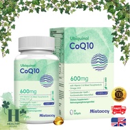 Misty CoQ10 600mg 60 Softgels High Absorption CoQ10 Ubiquiti Supplement Reduced Mistacy