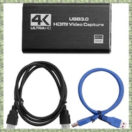 (DXCP) Audio Video Capture Card 4K USB 3.0 Capture Adapter Video Converter for Gaming Streaming Live