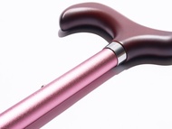 【步道登山好幫手】立體霧面顆粒紋手杖 - 櫻花粉