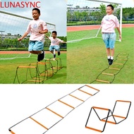 LUNASYNC Soccer Speed Ladder, Foldable Carbon Steel Agile Ladder, Flexibility Orange Instant Set-up 