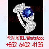 Piaget伯爵白金鑽石藍寶石戒指.