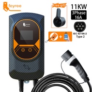 feyree EV Charger Type 2 Wall Charger EV ที่ชาร์จรถไฟฟ้า Wallmounted สถานีชาร์จ APP Wallbox 7KW 11kw