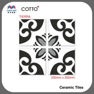 COTTO Moroccan Design 8"X8" TIERRA (A) Floor&Wall Tiles,Decoration for Kitchen, Dining,Balcony_Jubin