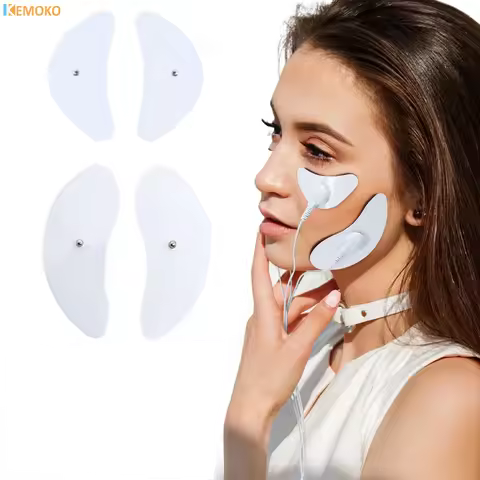 Tens EMS Muscle Stimulator Electrode Pads Fabric Replacement Pads Facial Lifting Jawline Face Massag
