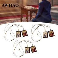 [AWHAO] Catholic Scapular Pendant Christmas Decoration Catholic Necklace Pendant