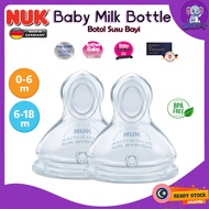 NUK Premium Choice Wide Neck SILICONE Teat S1 0-6m / S2 6-18M S / M / L size - 2PCS