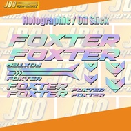 【Ready Stock】♘Foxter Oil Slick bike Vinyl Stickers