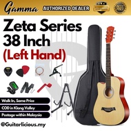 [READY STOCK MALAYSIA] ZETA (Left Handed) Series 38 inch Beginner Acoustic Guitar (RCStromm/ Gamma, FT-D38LH) | Kapok | Small Guitar | 吉他 | Left Hand | Kidal | Guitar Set | FREE BAG PICK PICK HOLDERCAPO 1 SET OF STRINGS
