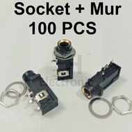 Applicable.. (100Pcs) Mono Mic Socket - Small mixer - akai mono 3-Pin Socket - 62-Gold