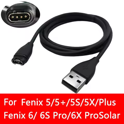 USB Smartwatch Charging Cable for Garmin Fenix 5/5S/5X Plus 6/6S/6X Pro Garmin Active Forerunner 945