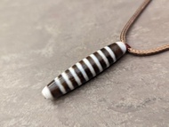 條紋天珠西藏真品復古瑪瑙圓滿舒適人生和諧護身符吊墜項鍊